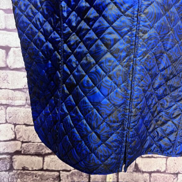 Onque Woman Blue & Black Quilted Vest Size 3X - Picture 3 of 9